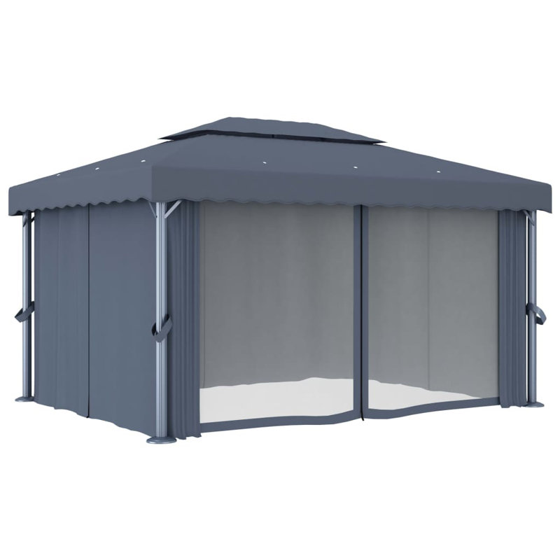Otterson 3m x 3m Metal Patio Gazebo, Anthracite