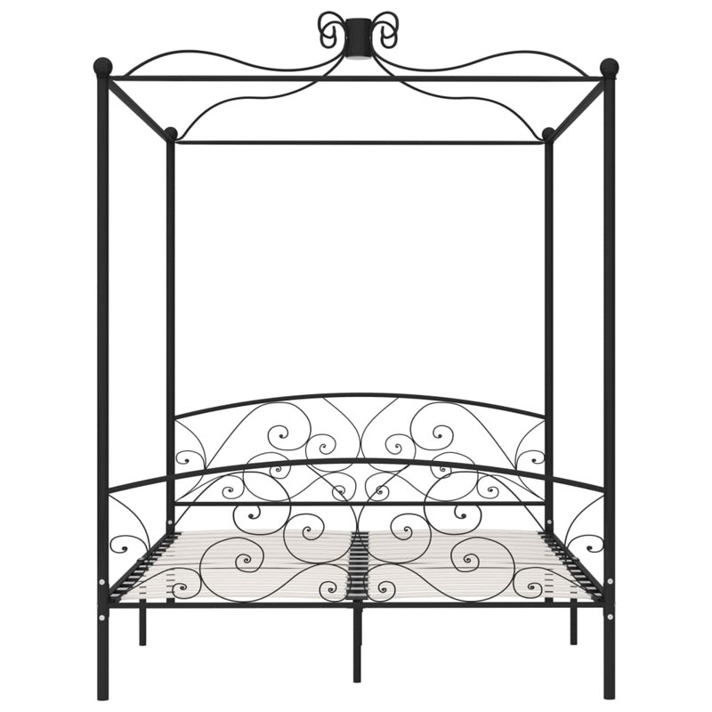 Rocky Metal Bed, black, 160 x 200 cm