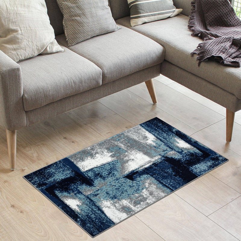 Tapis bleu marine Alayha, Rectangle 2 pi x 3 pi