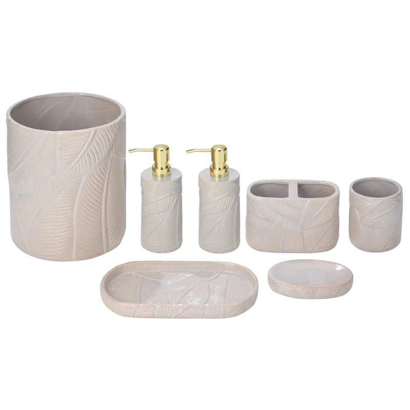 7pc Resin Bathroom Accessories Set