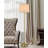 100 Watt Larane Metal Floor Lamp With Hardback Linen Shade