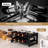 Crayford 8 Bottle Open Shelving Wine Bottle Rack in Black