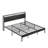 Industrial Bed Frame With Storage Headboard-696373658-696373654