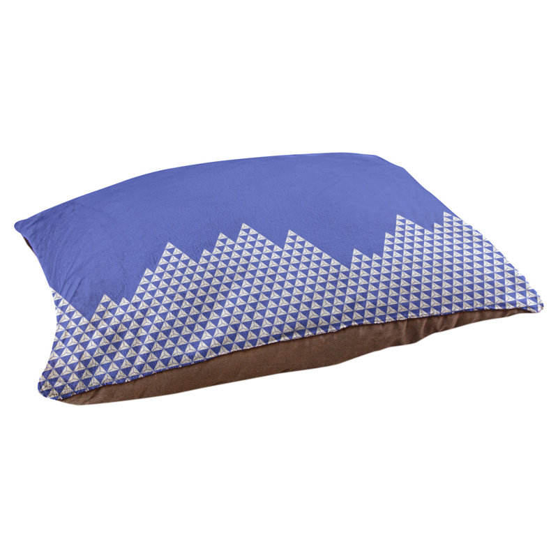 Coussin mountain dog Byrge, Moyen (30" x 20" D x 10" H), Bleu / Gris