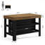 Table de bar à la maison avec tablettes de rangement, armoire de bar de ferme pour la salle à manger de cuisine-341718293