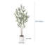 Olive artificielle avec pot à fleurs blanc-129231078