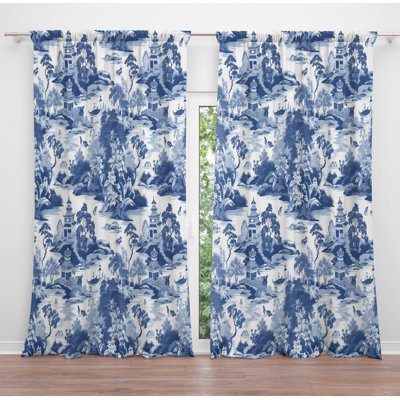 Paire de rideaux obscurcissant en polyester Gudula