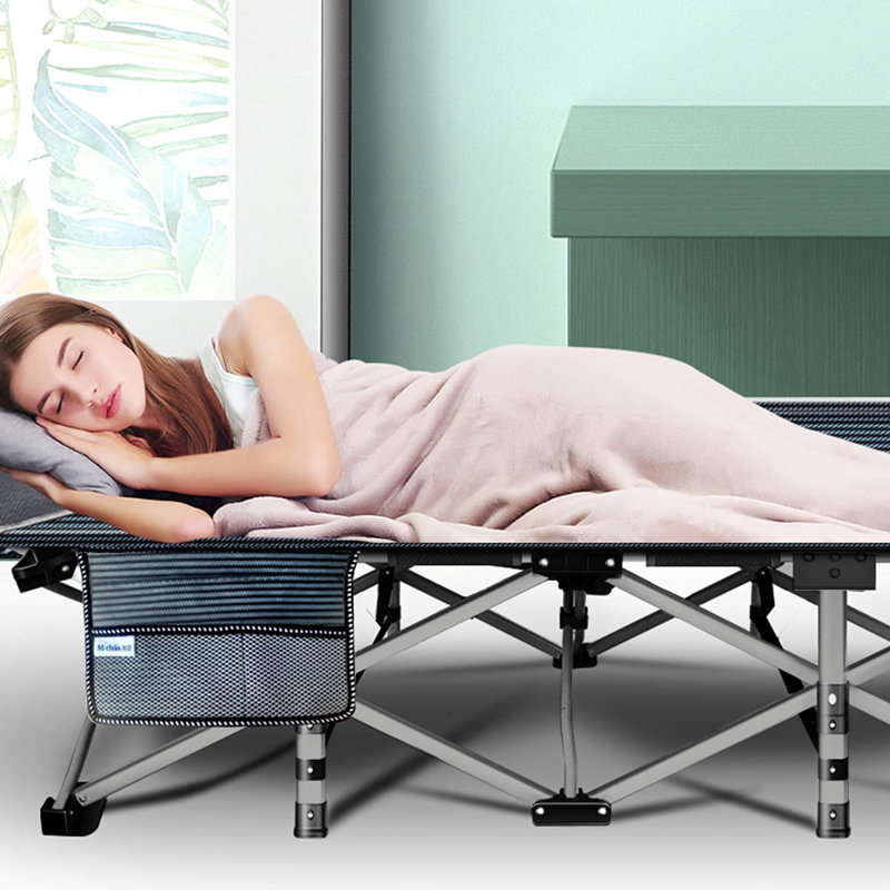 Folding and Collapsible Military Portable Cot,Camping Cot with Carrying Bag & Mattress