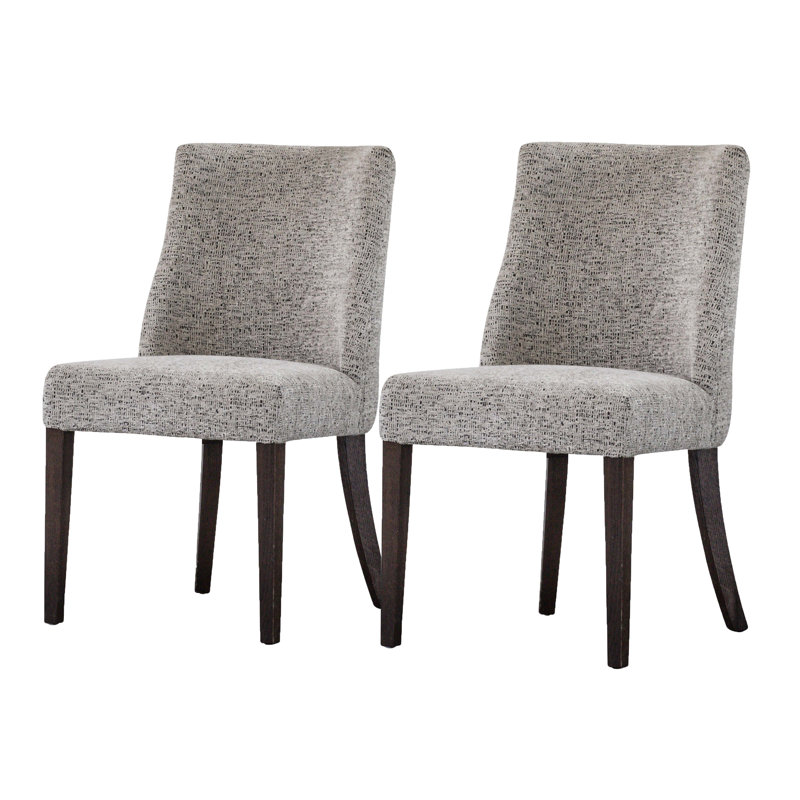 Chappell 19.5'' H Upholstered Parsons Chair, Dark Brown, Gray