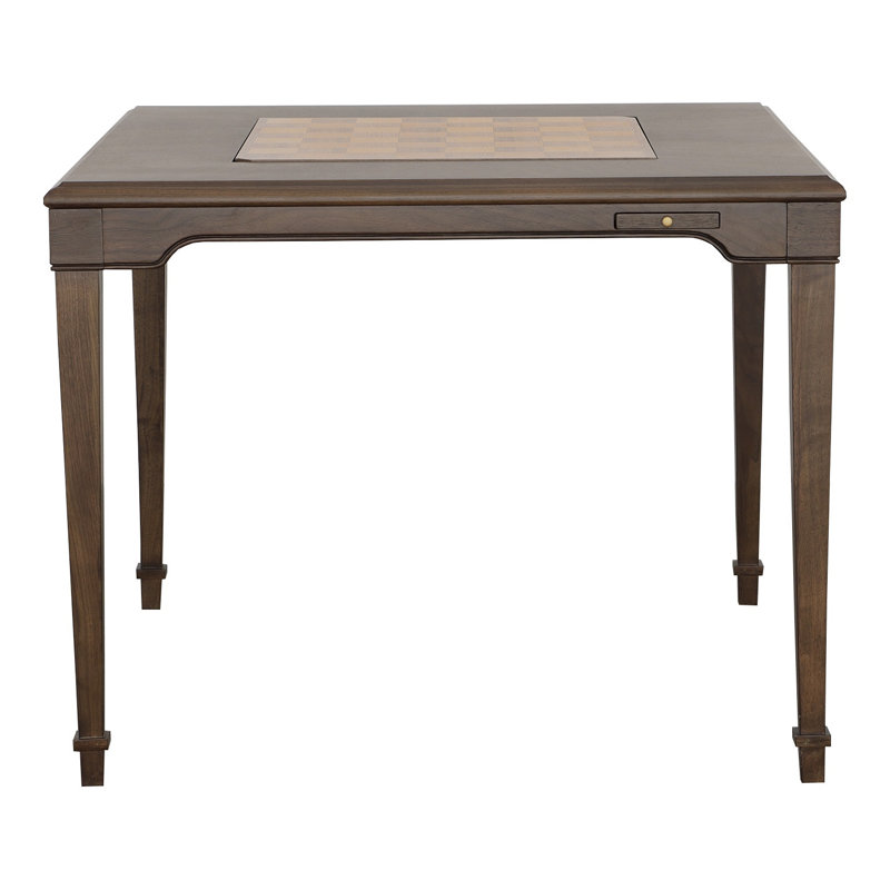 Oscar 38" 4 - Player Walnut Card Table with Cup Holders