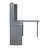 Techni Mobili Modern L-Shaped Desk With Hutch, Grey