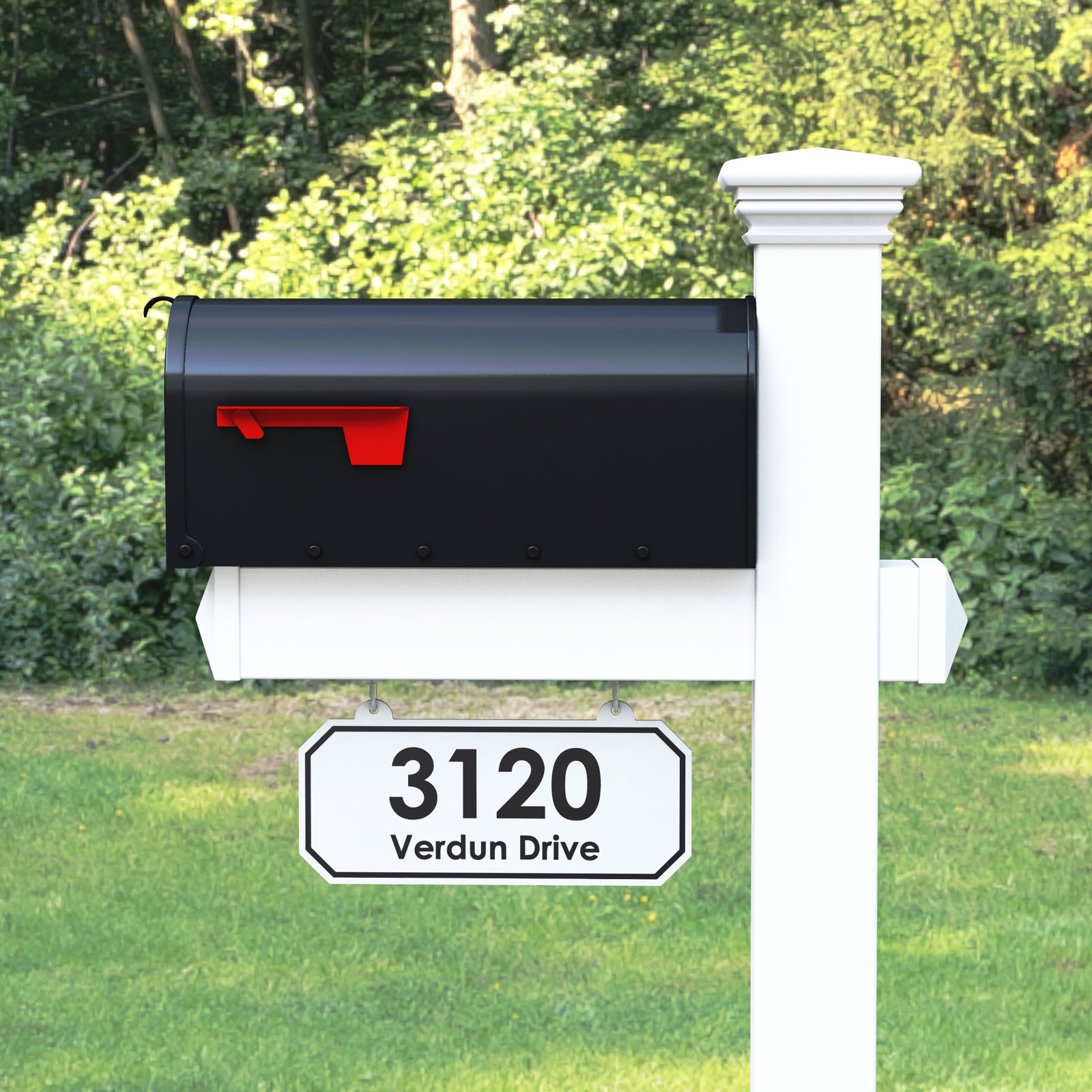 Personalized Post-Mounted Mailbox, Yes