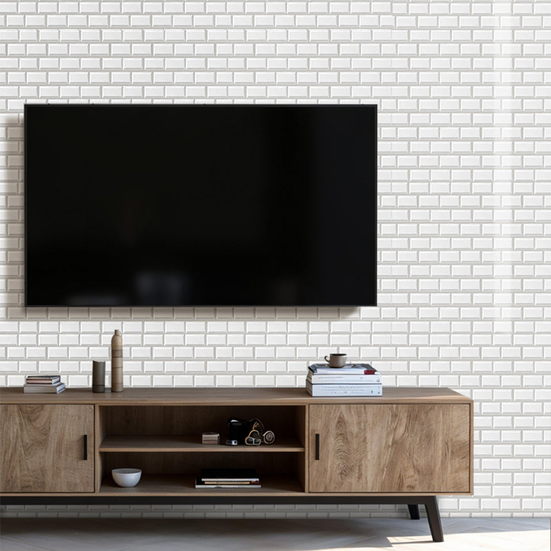 Wallpaper Tile, White, 30cm L x 30cm W