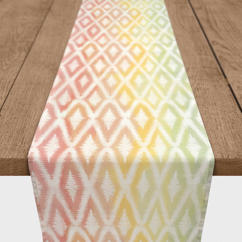 Fitzmaurice Watercolor Ikat Table Runner, 90" L x 16" W