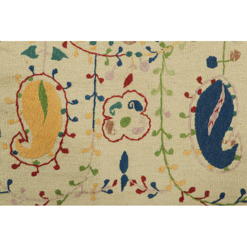 Rug & Kilim’S Suzani Style Kilim With Polychromatic Tribal Patterns