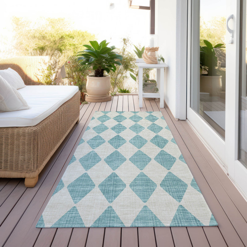 Tapis intérieur / extérieur Fayme, Tapis de couloir 2 pi 3 po x 7 pi 6 po