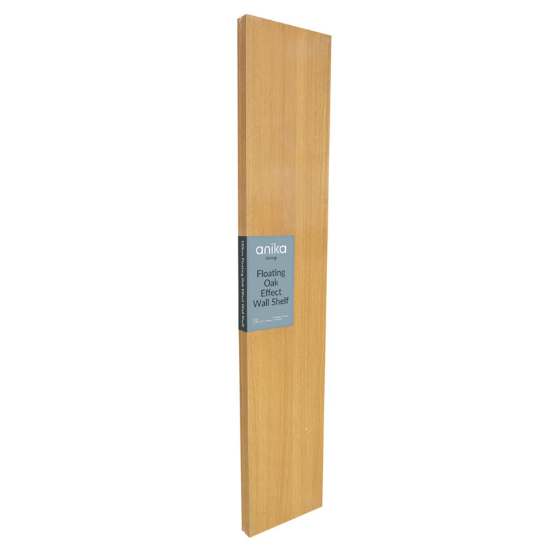 Plastic / Acrylic Floating Shelf, 3.8cm H x 120cm W x 23cm D, Brown