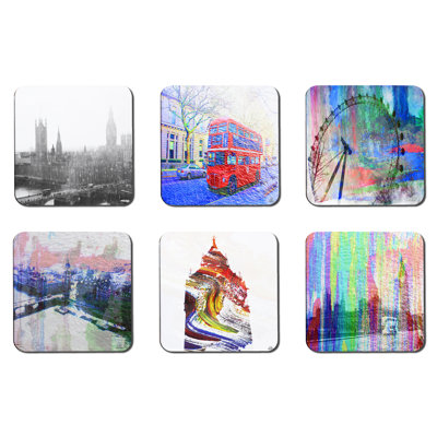 Square 6 Piece Coaster Set