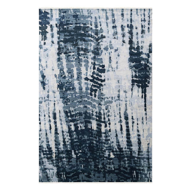 Wool Abstract Area Rug, Rectangle 8' x 10'