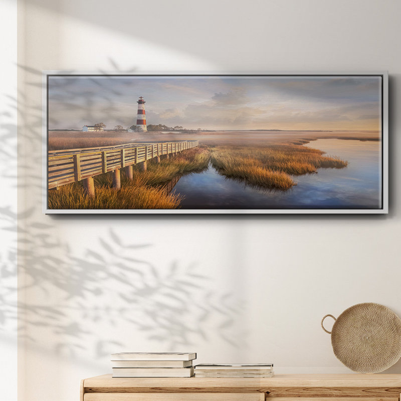Private Path II- Framed Canvas, 20" H x 50" W