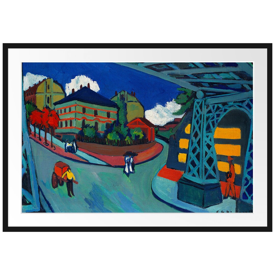 Gerahmter Kunstdruck Railway Overpass Löbtauer von Ernst Ludwig Kirchner