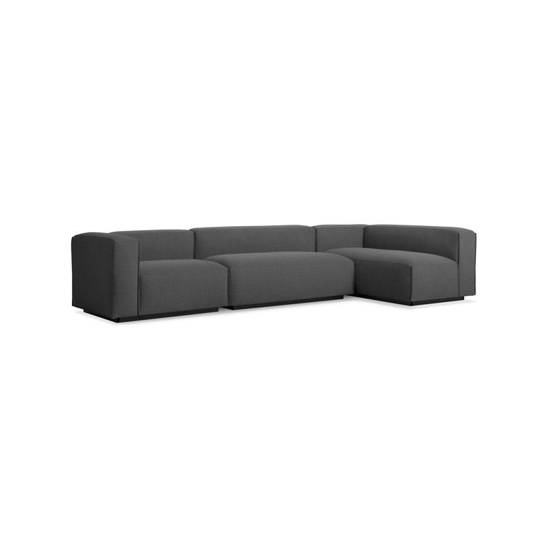 Cleon Modular Sectional, Maharam Mode in Clavicle 100% Polyester, Left Hand Facing