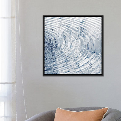 « ondulations ii », reproduction de photo sur toile en indigo