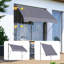 Pare-soleil pour porte-fenêtre - Auvent de 3 m (118 po) avec résistance et support de fixation, rétractable, résistant aux intempéries, structure en acier.