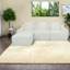 Canapé beige spacieux, tissu ananas, mobilier de salon moderne