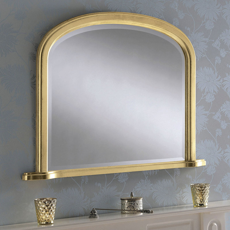 Beklabito Glass Flat Wall Mirror, 74cm H x 102cm W, Gold