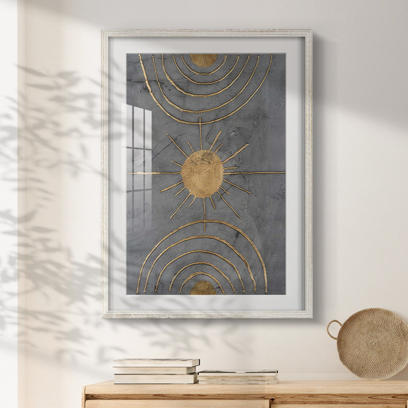 Solar Arcs II - impression encadrée, Blanc
