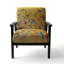 Fauteuil rembourré en velours multicolore Bird On Tree-857662697-845119531