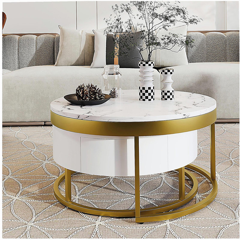 Table basse gigogne moderne avec tiroirs Modern