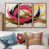 Toile avec cadre flottant brun