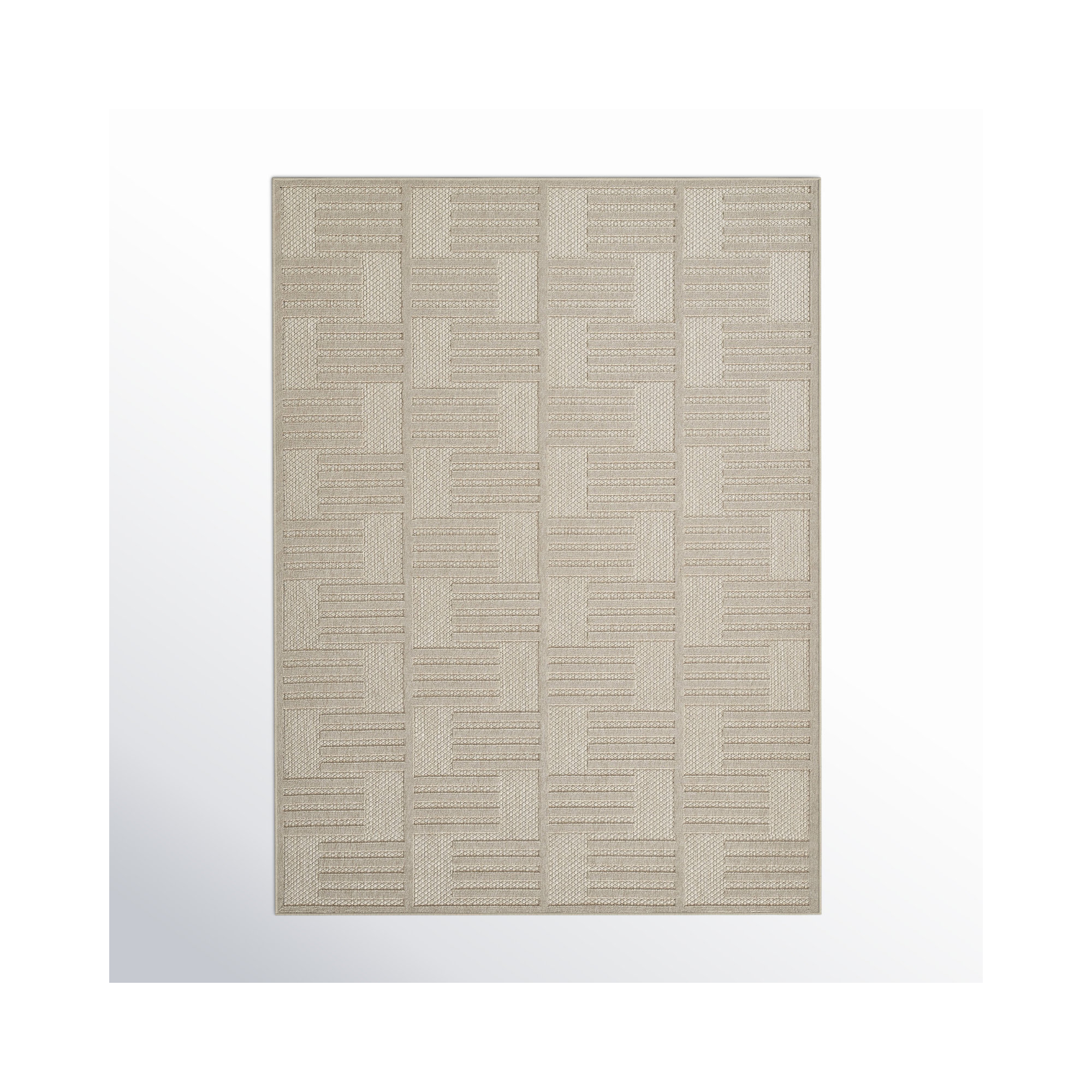 Trilby Beige Indoor/Outdoor Rug, Runner 2'7" x 7'6"