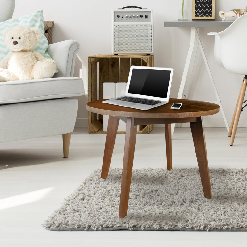 Calixto Solid Wood Coffee Table, Walnut
