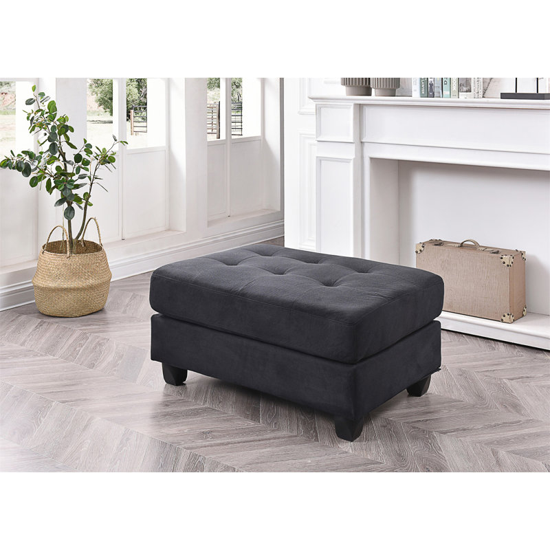 Repose-pieds Chic Chic, repose-pieds confortable et élégant pour les salons et les chambres modernes, Noir