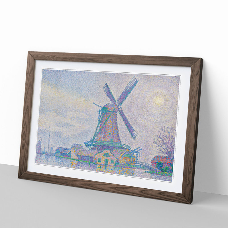 Moulin Dedam by Paul Signac - Framed Print, Walnut Framed, 48cm H x 65cm W x 2cm D