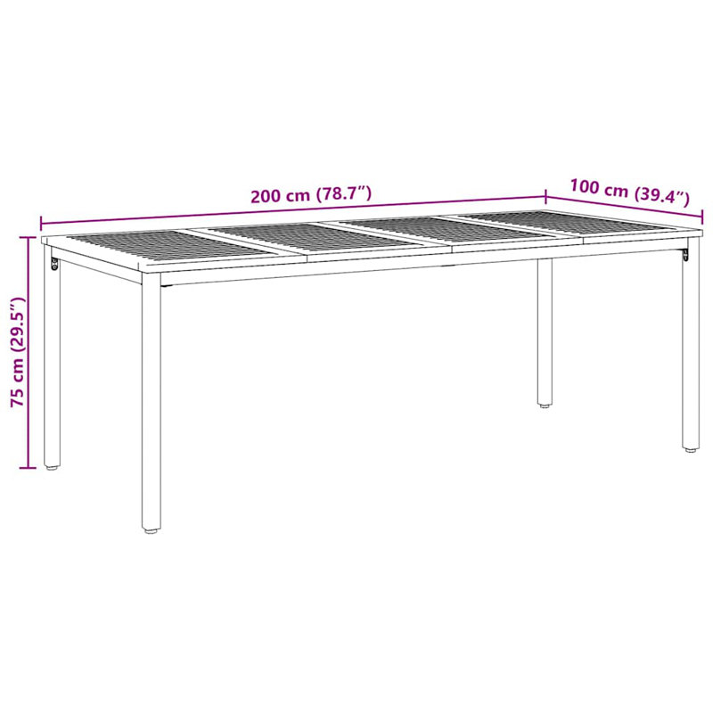 7 Piece Garden Dining Set Acacia, Beige