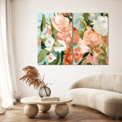 «Floral Harmony I & II», 2 pièces