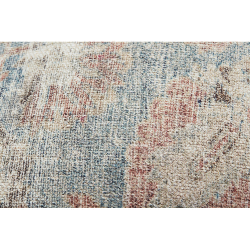 Pacifica 22'' Blue and Beige Damask Pillow Set