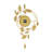 29.5X17.3” Silent Gold Wall Clock