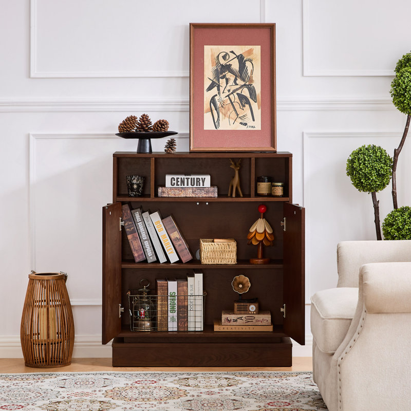 Buffet avec rangement, buffet cannelé de ferme avec 2 portes et tablette ajustable, meuble télé, armoire de rangement pour le vestibule, la cuisine, le salon et le vestibule