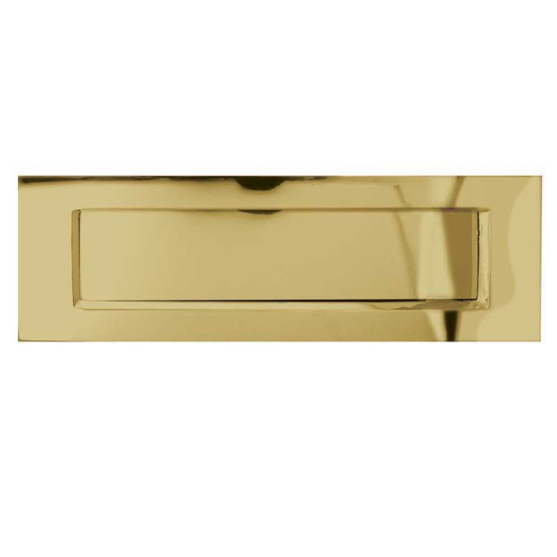 Switzer 25 cm x 10 cm Metal Mail Slot, 9cm H x 28cm W x 0.7cm D, Polished Brass