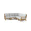 Ensemble de conversation modulaire en teck 5 pièces Gatsby Luxe