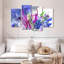Ensemble de 4 fleurs abstraites sur toile-204860200