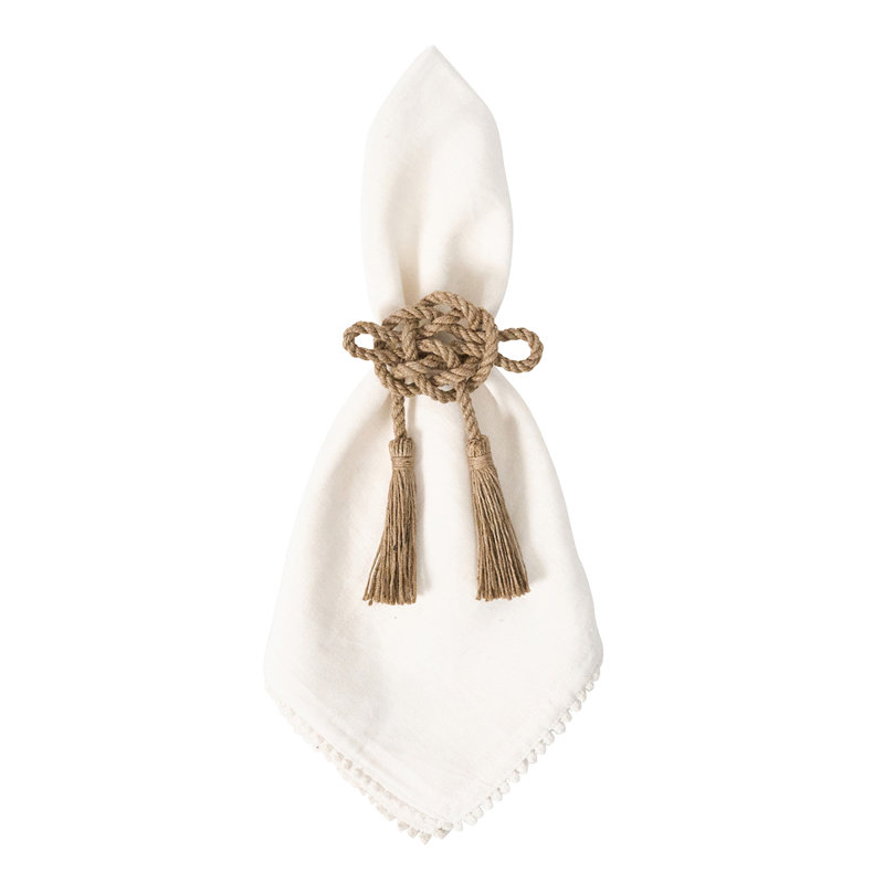Mystic Knot Napkin Ring, Taupe
