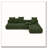 Upholstered L-Shape Sectional Sofa Couch-120801299