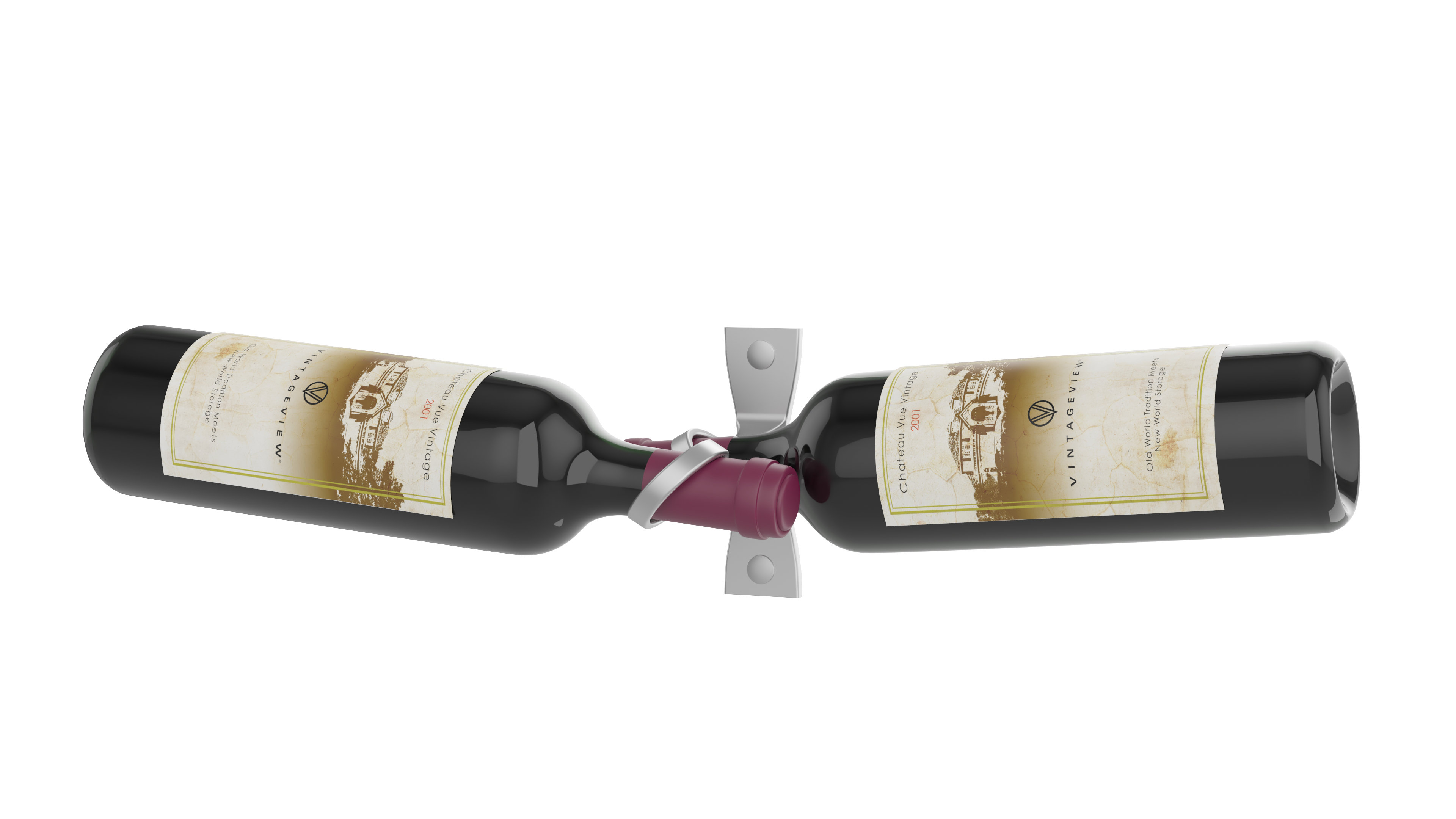 Rebrilliant Latawn 2 Bottle Wall Mounted Wine Bottle Rack - Wayfair Canada