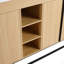 Armoire de salle de bain autoportante 60 po, 4 portes à fermeture douce et 3 tablettes de rangement ouvertes, emballage KD (meuble-lavabo seulement, sans lavabo)